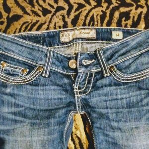 BKE Stella medium wash skinny/ankle jeans